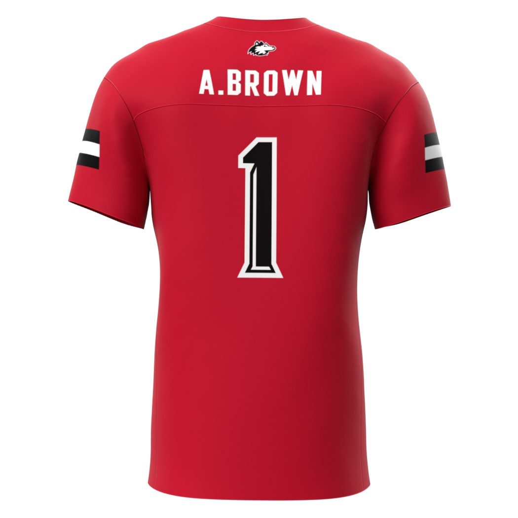 Antario Brown NIU Replica Red Jersey Back