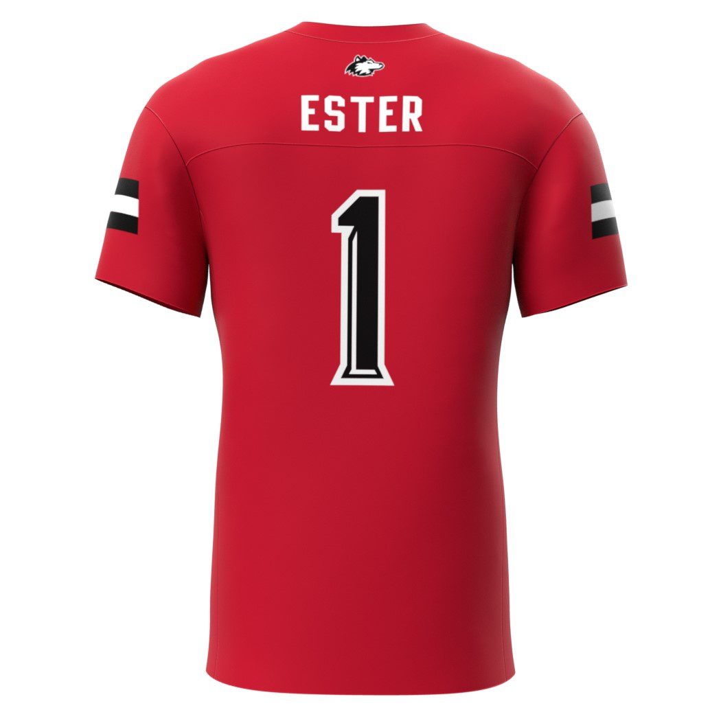 James Ester NIU Replica Red Jersey Back