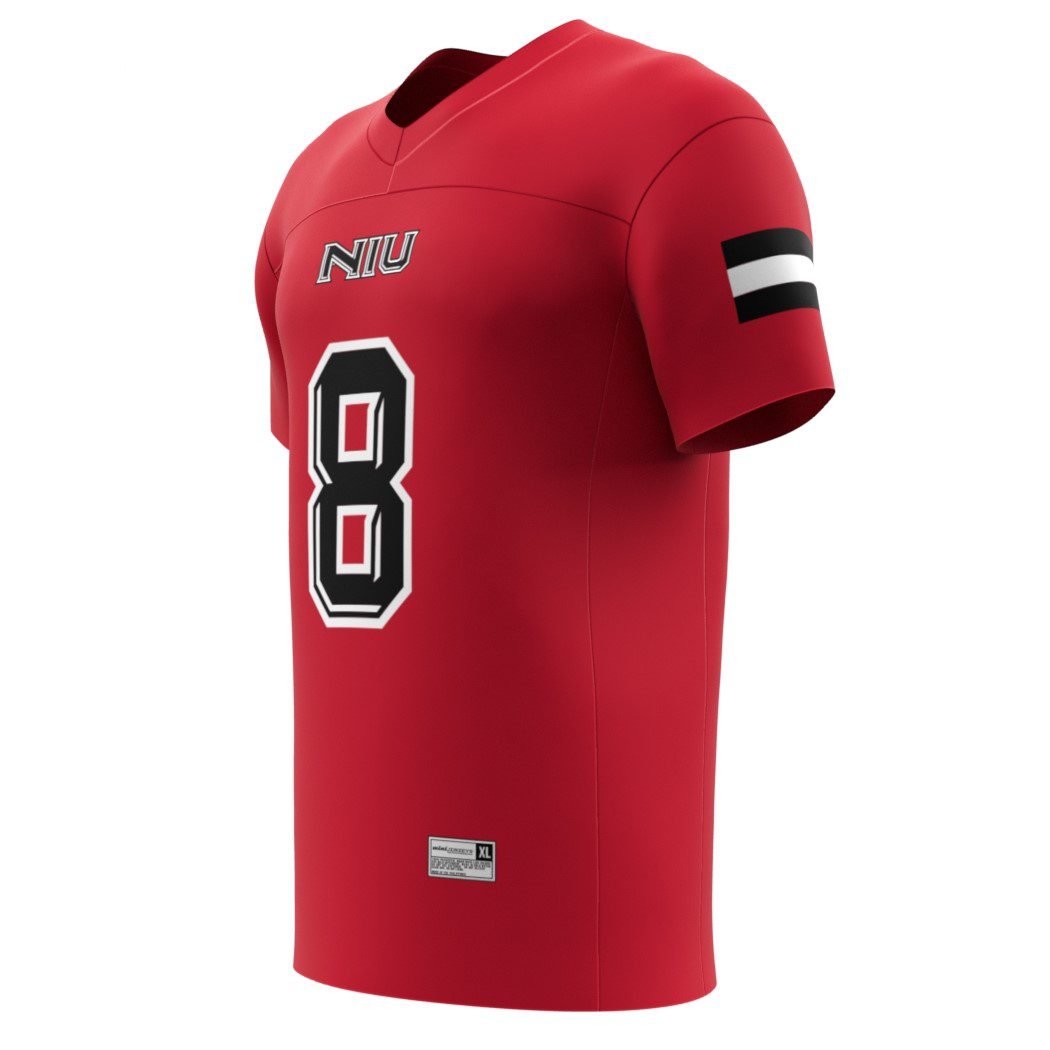 Jeff Griffin NIU Replica Red Jersey Side