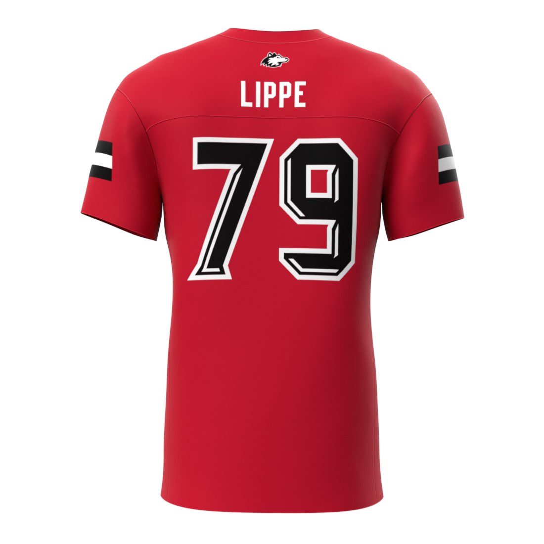J.J. Lippe NIU Replica Red Jersey Back