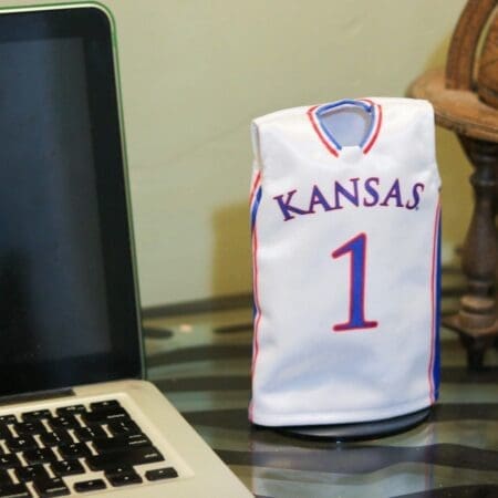 kansas basketball miniature sports jersey
