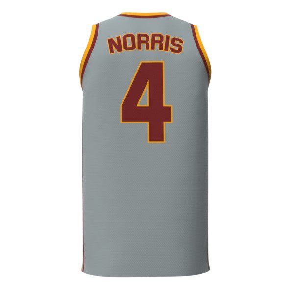 Braden Norris Loyola Replica Grey Jersey Back