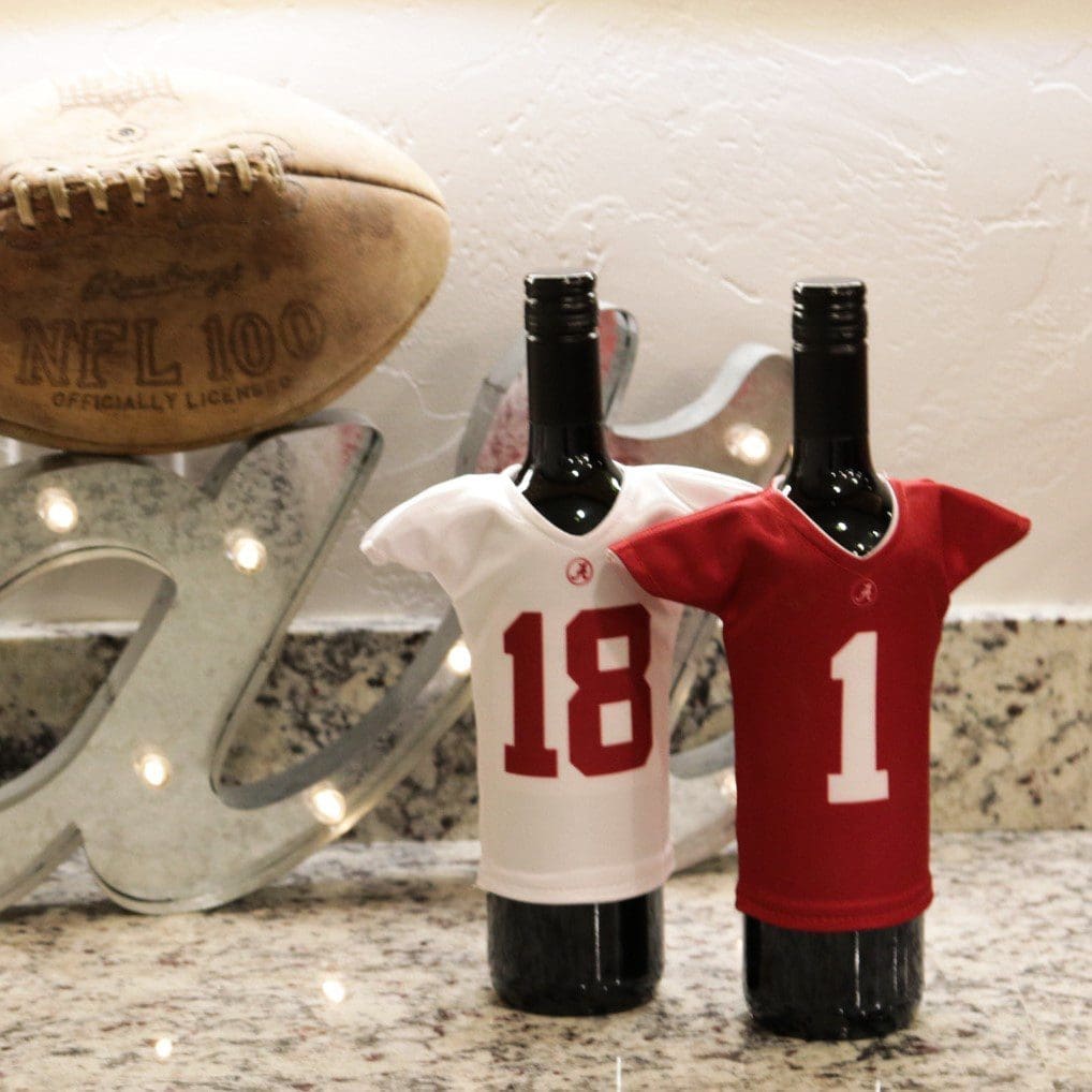 alabama crimson tide miniature jersey wine bottle cover